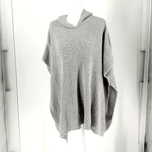Charter Club Women Grey Poncho With Hood One Grey